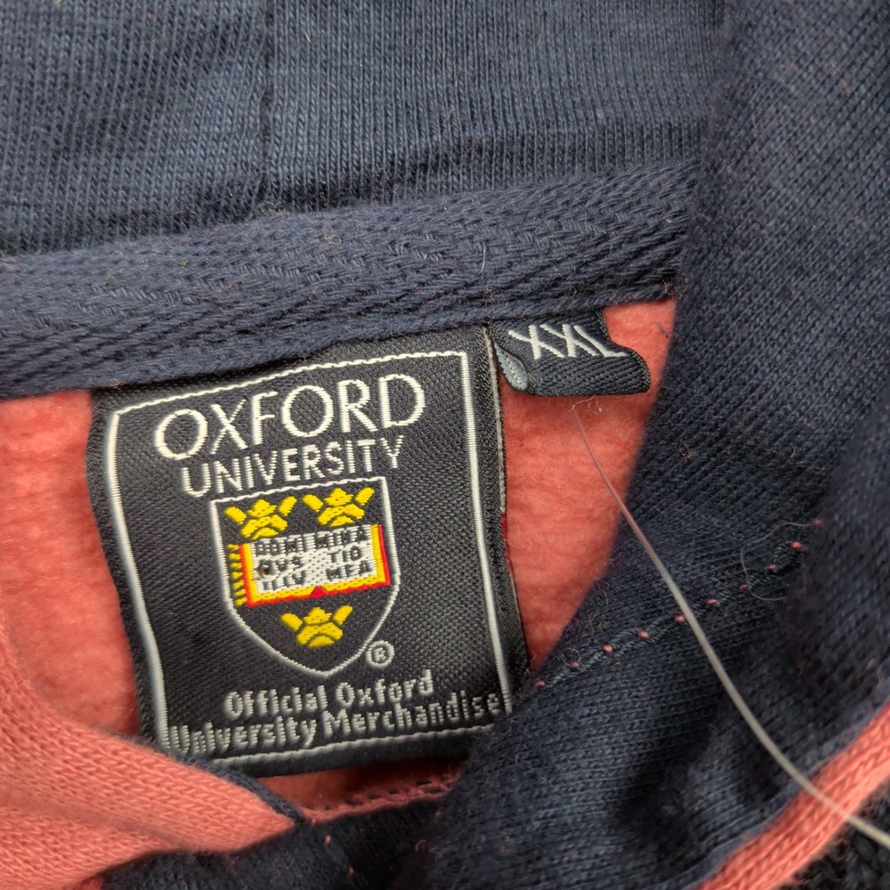 NEW Oxford University Hoodie Mens XXL Pink Official Merchandise Crest Sweatshirt - Picture 4 of 11